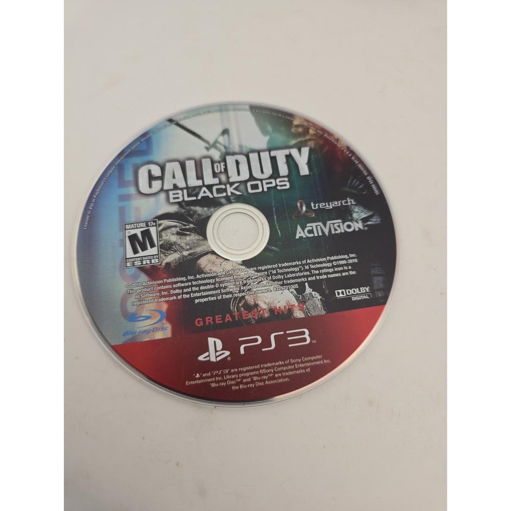 Call of Duty Black Ops Greatest Hits for PlayStation 3 PS3 Game Disc